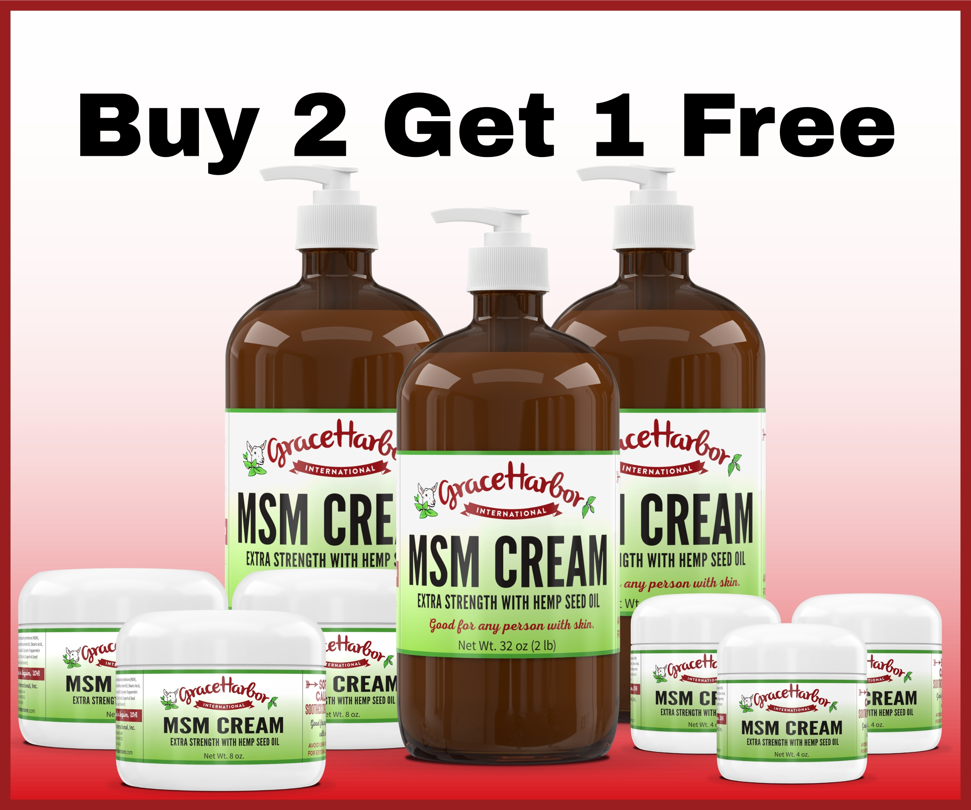 MSM Cream Buy 2 Get 1 Free Bundle – Grace Harbor